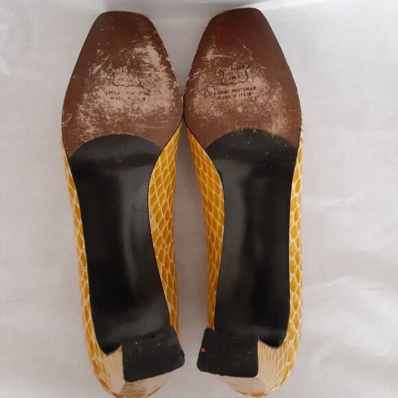 Stuart Weitzman Reptile pattern Leather Heels - Picture 10 of 13